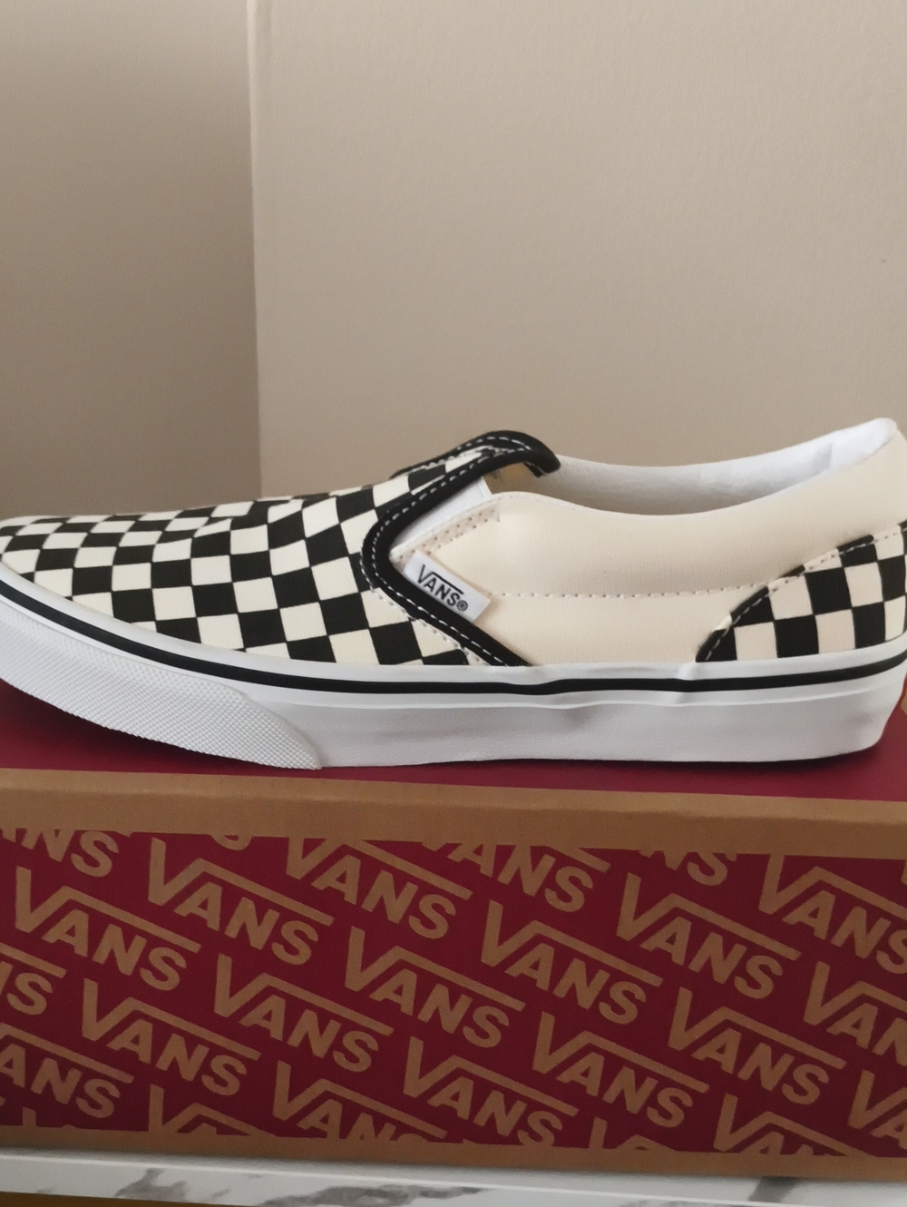 Vans Checkerboard Slip-On Men’s Shoe - Black & White